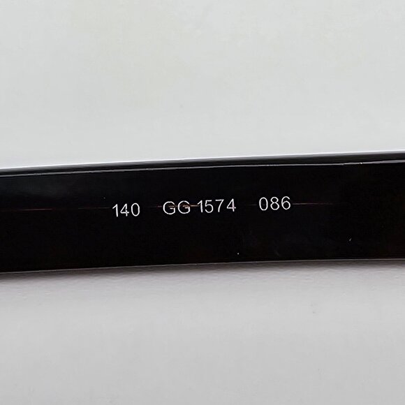 Gucci GG1574 086 Olive Amber Rectangular Eyeglasses Frame w Case Italy 53-15-140 - Picture 8 of 15